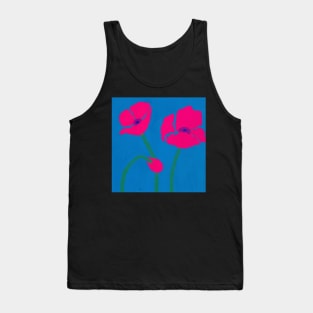 Pink Poppies Painting Tank Top